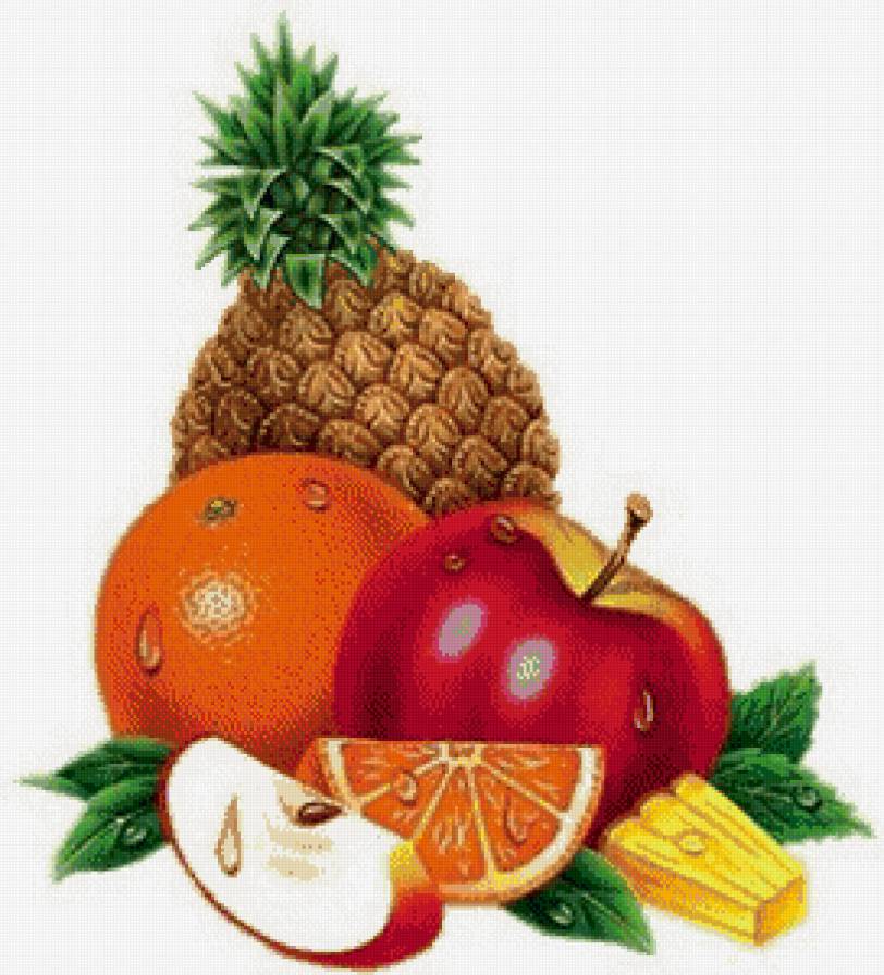 Экзотические фрукты - фрукты, натюрморт, для кухни - предпросмотр