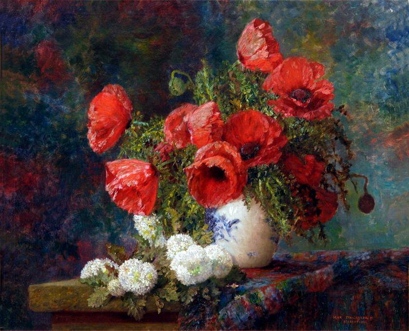 Max Streckenbach - maki w malarstwie - оригинал