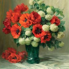Оригинал схемы вышивки «ваза с цветами» (№592524)