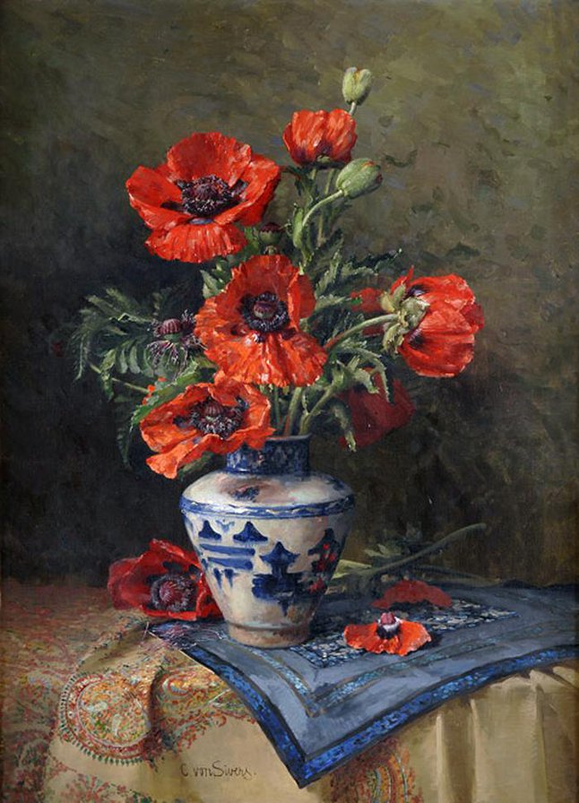 Max Streckenbach - maki w malarstwie - оригинал