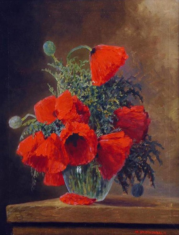 Max Streckenbach - maki w malarstwie - оригинал