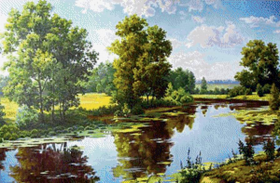 Река - пейзаж, лето, река - предпросмотр