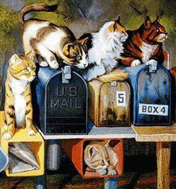 ну когда же придут письма - котики - оригинал