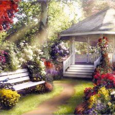 Схема вышивки «Беседка»