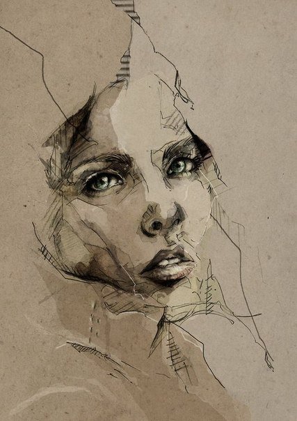 портрет девушки карандашём - монохром, женщина, карандаш, девушка, портрет - оригинал