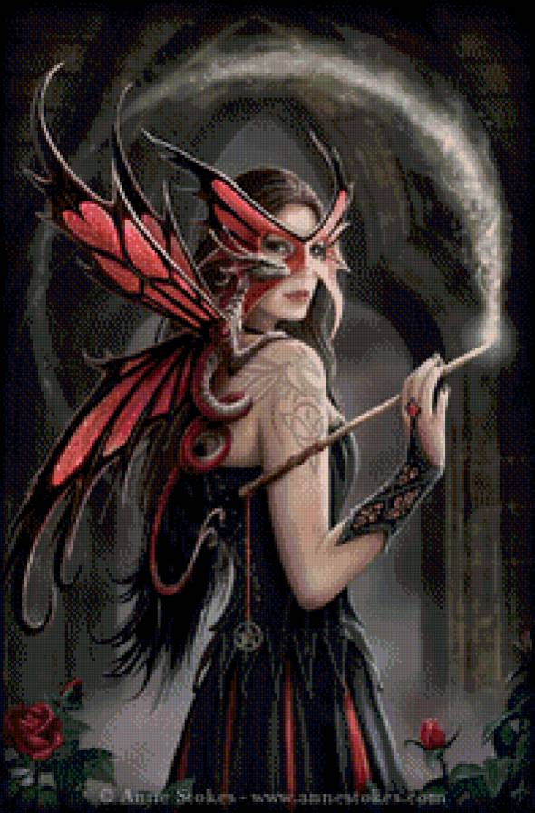 Дракон и ведьма - ведьма, фентези, мистика, девушка - предпросмотр