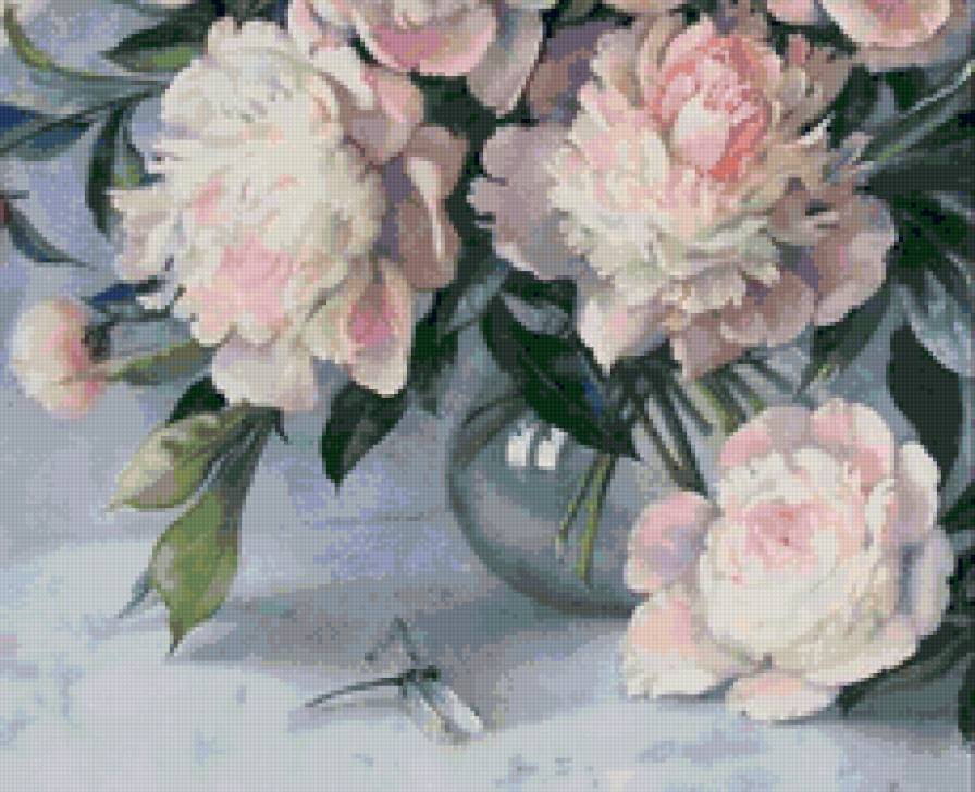 Пионы в вазе - предпросмотр