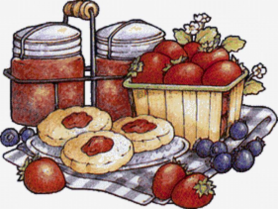 Для кухни - натюрморт, десерт, фрукты - предпросмотр