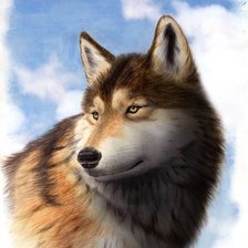 Оригинал схемы вышивки «волк» (№594278)