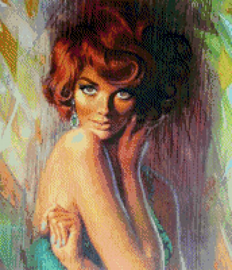 Рыжая - женщина, красотка, рыжая - предпросмотр