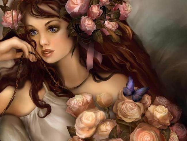 Девушка - розы, цветы, девушка, красота, нежность, юность - оригинал