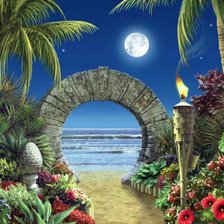 Схема вышивки «ворота к морю»