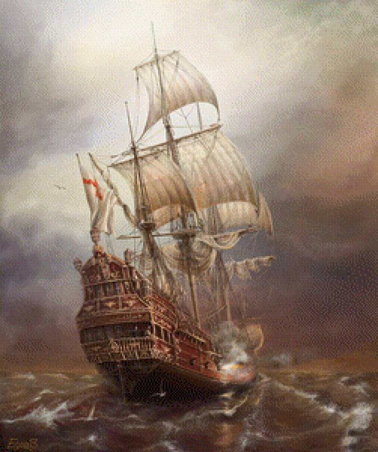 шторм - шторм, корабль - предпросмотр