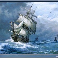 Схема вышивки «вечерний шторм»