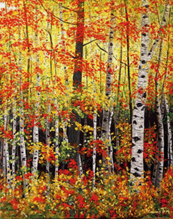 берёзовая роща1 - картина - предпросмотр