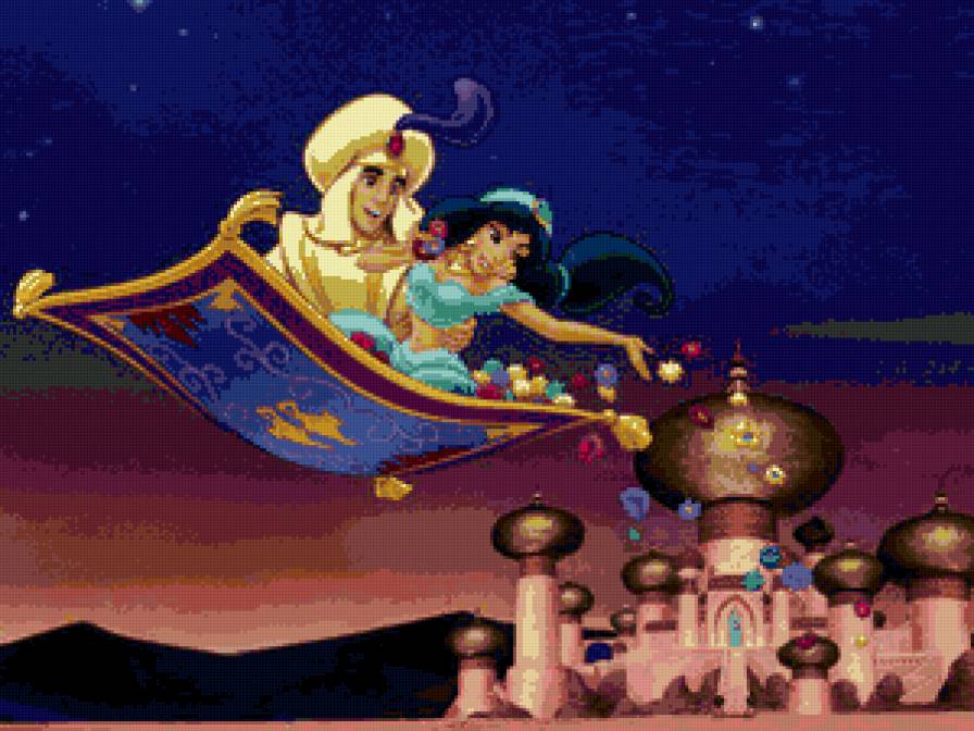 Алладин - девушка, юноша, мультфильм - предпросмотр