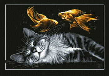 Кот - животные, кот, рыба - оригинал