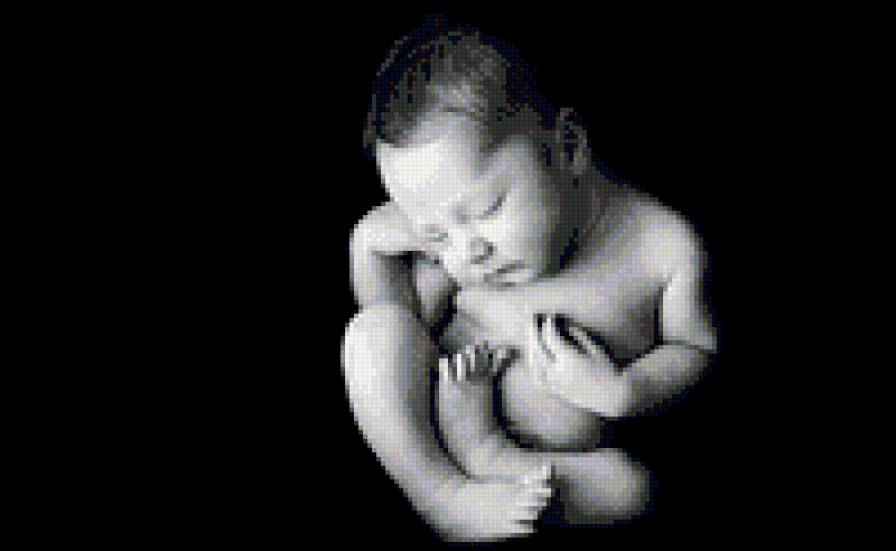 дете - черно белое, дети, малыши - предпросмотр