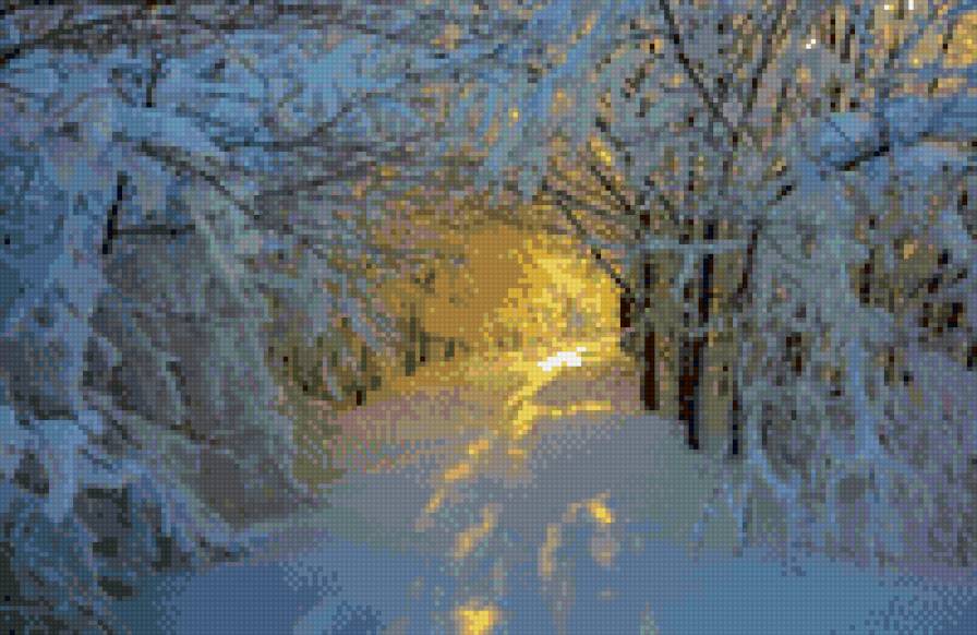 дорога к свету - природа зимы - предпросмотр