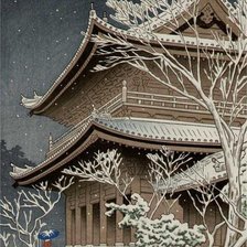 Оригинал схемы вышивки «Японская пагода» (№596057)