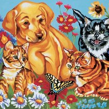 Схема вышивки «Веселая компания»