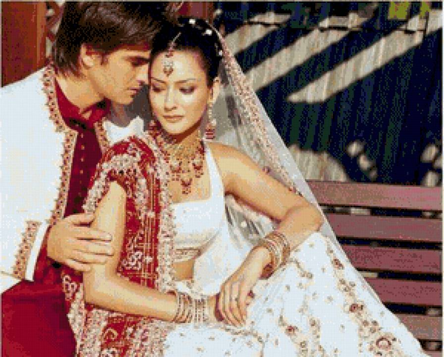 свадьба в индийском стиле - молодожены, парпа, свадьба, индия - предпросмотр