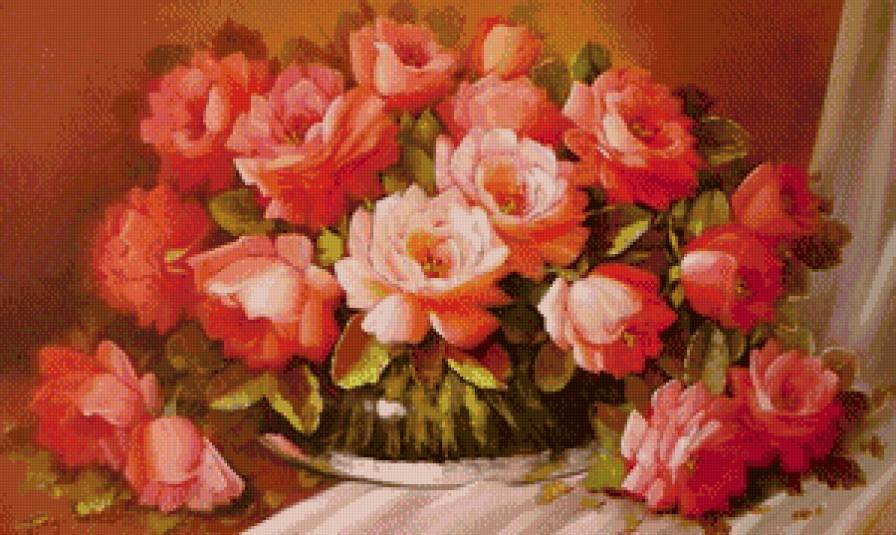 корзина роз - букет, корзина, розы, цветы - предпросмотр