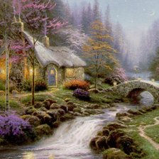 Схема вышивки «сказочный домик»