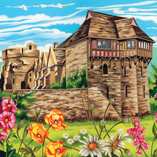 Схема вышивки «Замок»