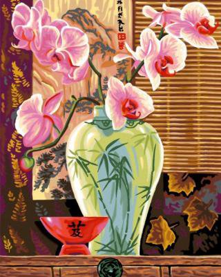 Орхидея - цветы, натюрморт, азия, восток - оригинал