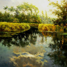 Схема вышивки «Озеро»