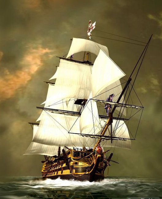 №597257 - корабль, парусник - оригинал