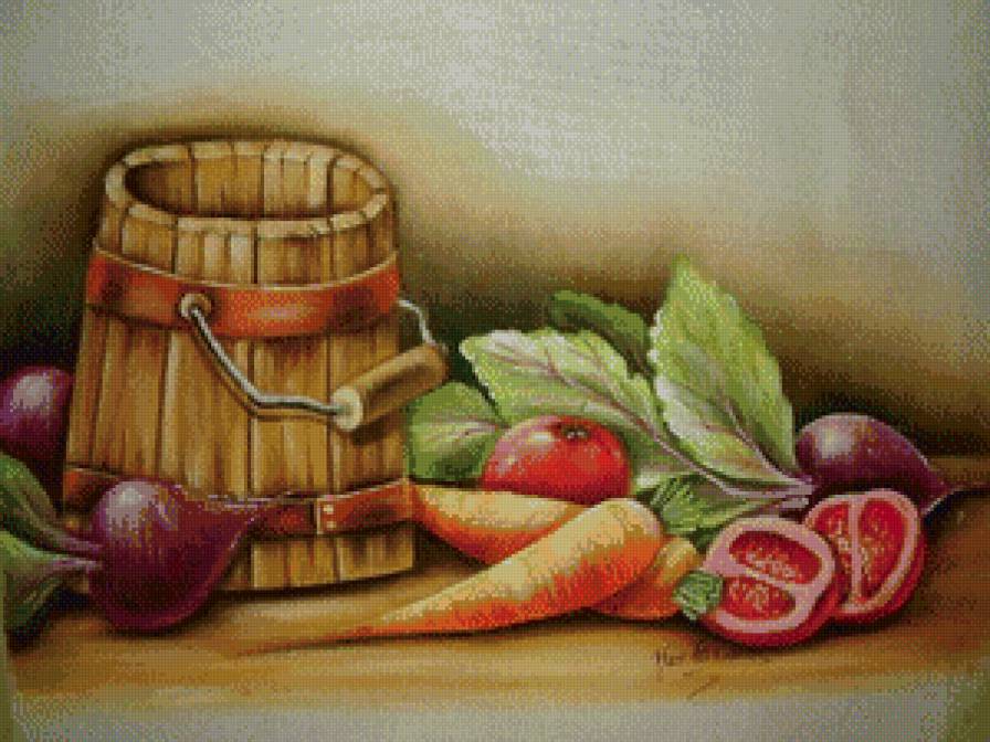 Натюрморт с овощами - натюрморт, овощи - предпросмотр