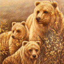 Оригинал схемы вышивки «медведи» (№597676)