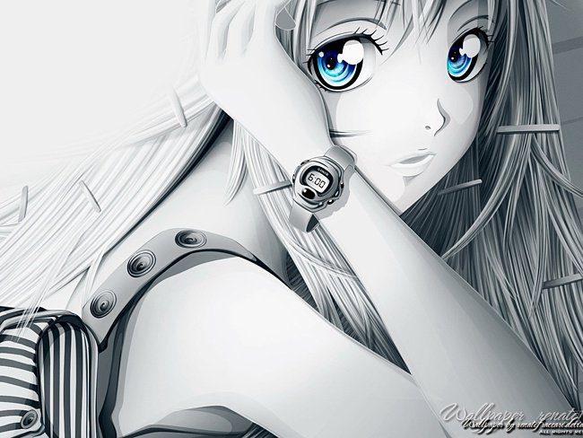 девушка - аниме - оригинал