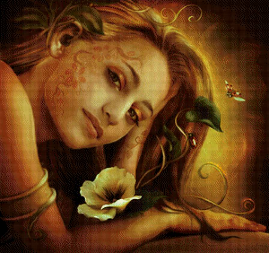 девушка - картина - предпросмотр