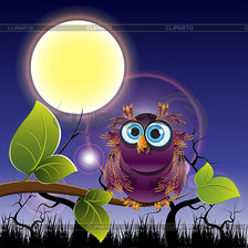 Схема вышивки «Мультяшная сова»