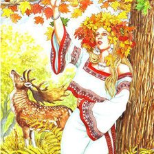 девушка осень