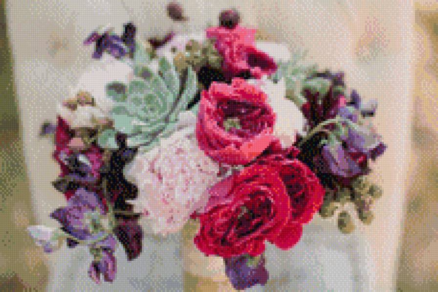букет из пионов - цветы, пионы, свадебный, яркий, букет - предпросмотр