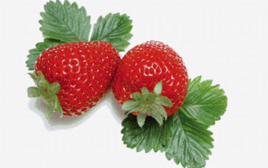 Пара клубничек - натюрморт, фрукты, ягоды - предпросмотр