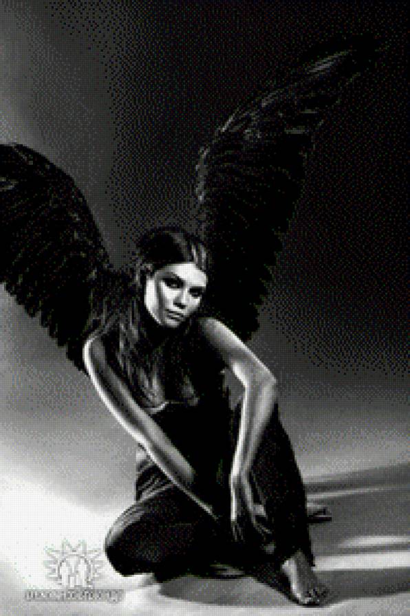 Падший ангел - фэнтези, девушка - предпросмотр