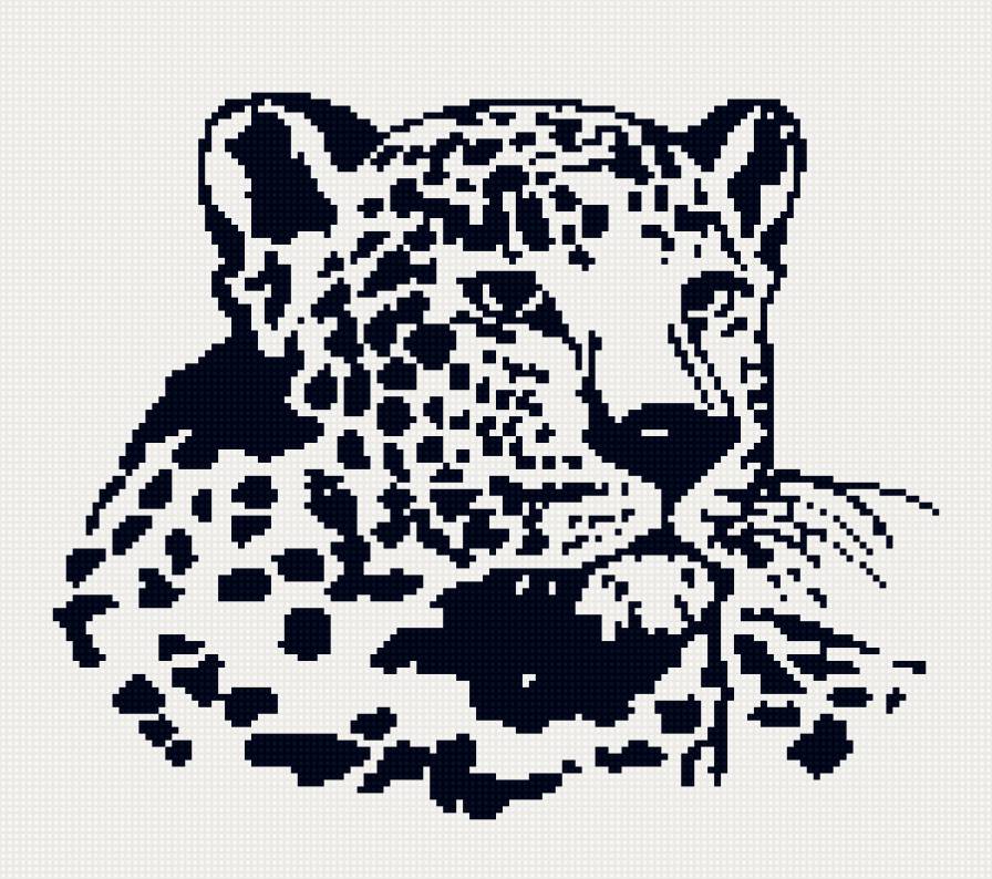 монохром - монохром, леопард - предпросмотр