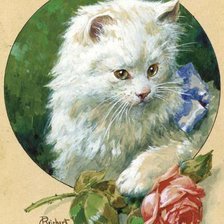 Схема вышивки «котик»