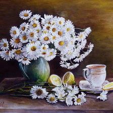 Ромашки в вазе