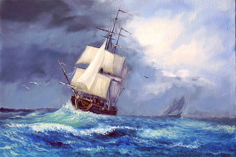 выходим в море - корабли, море - оригинал