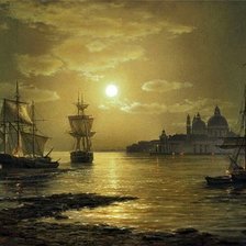 Схема вышивки «луна над Венецией»