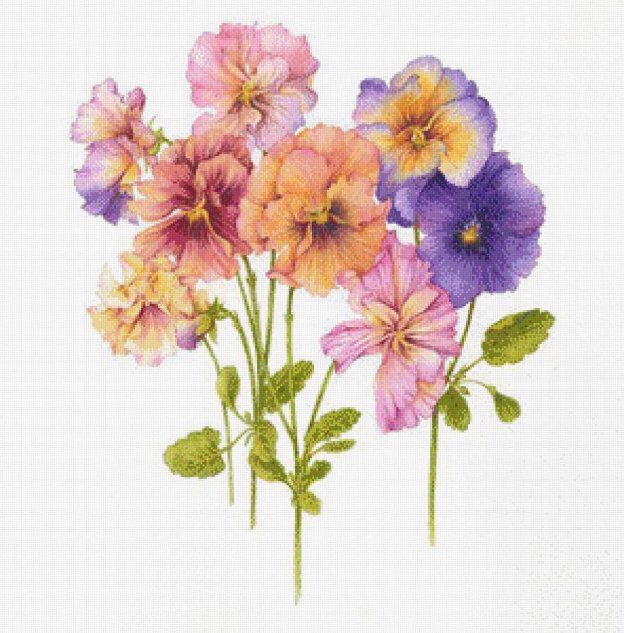 Цветы.Акварель - букеты, акварель, джен харбон, цветы, живопись - предпросмотр