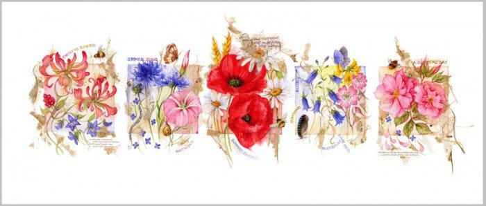 Цветы.Акварель - акварель, джен харбон, цветы, живопись, букеты - оригинал