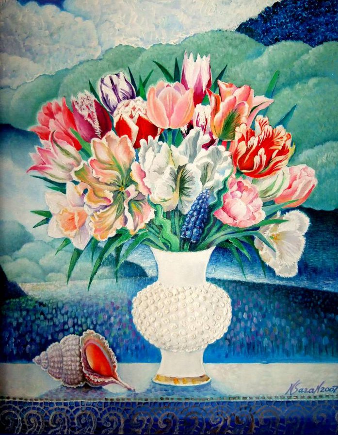 букет - картина цветы - оригинал