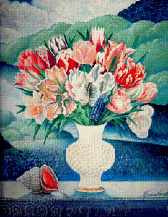 букет - картина цветы - предпросмотр